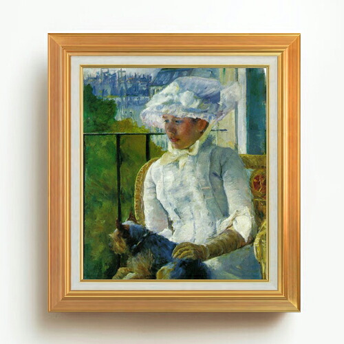 【油絵 直筆仕上げ】メアリー・カサット young girl at a window F10 【アップグレード額】 絵画 販売 10号 油彩 人物画 677×603mm 複製画 送料無料 プレゼント ギフト 開店祝い 開業祝い 退職祝い 新築祝い リビング 玄関 モダン アートフレーム 壁掛け