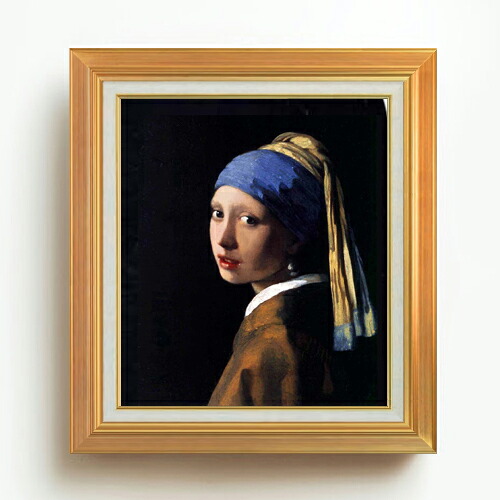 【油絵 直筆仕上げ】フェルメール 真珠の耳飾りの少女 F10 【アップグレード額】 絵画 販売 10号 油彩 人物画 677×603mm 複製画 送料無料 プレゼント ギフト 開店祝い 開業祝い 退職祝い 新築祝い リビング 玄関 モダン アートフレーム 壁掛け