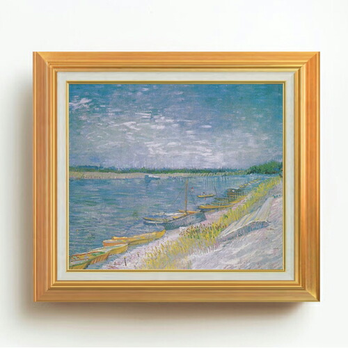 楽天市場】☆ 絵画 P10号 ゴッホ 「雨の橋」 複製画 額入り 世界の名画