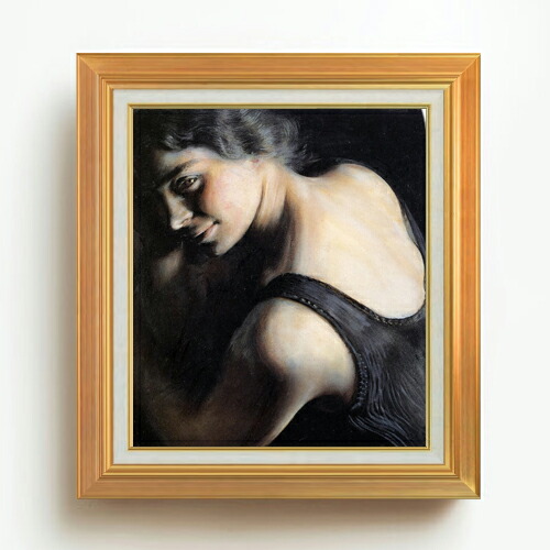 【油絵 直筆仕上げ】ジャコモ・バッラ The doubt F10 【アップグレード額】 絵画 販売 10号 油彩 人物画 677×603mm 複製画 送料無料 プレゼント ギフト 開店祝い 開業祝い 退職祝い 新築祝い リビング 玄関 モダン アートフレーム 壁掛け