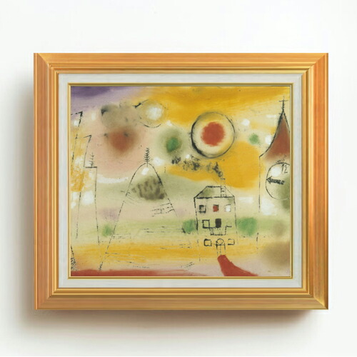 【油絵 直筆仕上げ】パウル・クレー WinterDay,Shortly before Noon F10 【アップグレード額】 絵画 販売 10号 油彩 抽象画 677×603mm 複製画 送料無料 プレゼント ギフト 開店祝い 開業祝い 退職祝い 新築祝い リビング 玄関 モダン アートフレーム 壁掛け