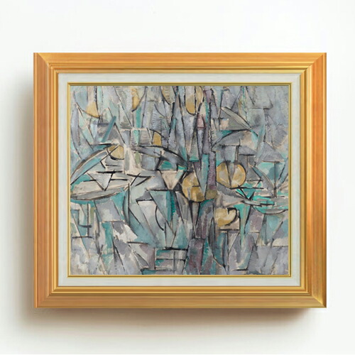 【油絵 直筆仕上げ】ピート・モンドリアン Composition X F10 【アップグレード額】 絵画 販売 10号 油彩 抽象画 677×603mm 複製画 送料無料 プレゼント ギフト 開店祝い 開業祝い 退職祝い 新築祝い リビング 玄関 モダン アートフレーム 壁掛け 33,670円