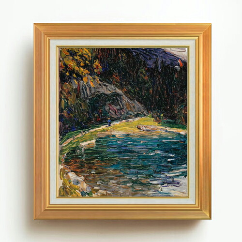 【油絵 直筆仕上げ】ワシリー・カンディンスキー Kochel, Alte Kesselbergstrasse F10 【アップグレード額】 絵画 販売 10号 油彩 抽象画 677×603mm 複製画 送料無料 プレゼント ギフト 開店祝い 開業祝い 退職祝い 新築祝い リビング 玄関 モダン アートフレーム 壁掛け