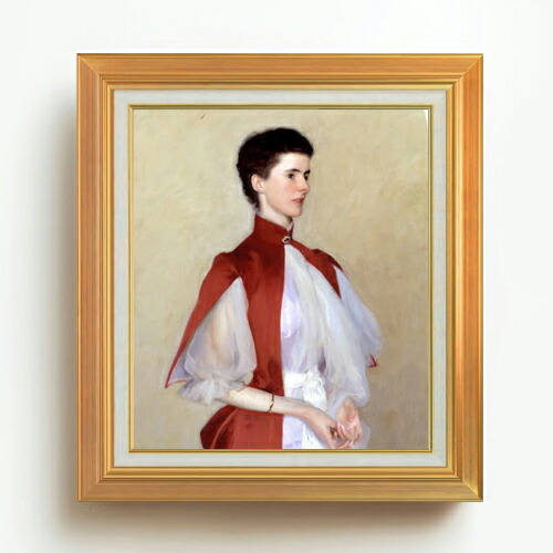 【油絵 直筆仕上げ】サージェント Portrait of Mrs Robert Harrison F10 【アップグレード額】 絵画 販売 10号 油彩 人物画 677×603mm 複製画 送料無料 プレゼント ギフト 開店祝い 開業祝い 退職祝い 新築祝い リビング 玄関 モダン アートフレーム 壁掛け