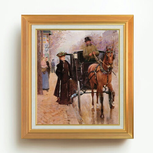 【油絵 直筆仕上げ】ジャン・ベロー Photogravure aquarellee F10 【アップグレード額】 絵画 販売 10号 油彩 風景画 677×603mm 複製画 送料無料 プレゼント ギフト 開店祝い 開業祝い 退職祝い 新築祝い リビング 玄関 モダン アートフレーム 壁掛け