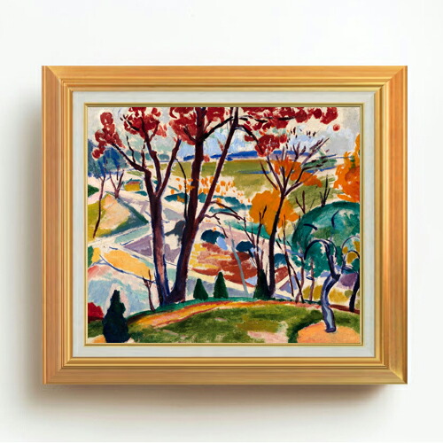 【油絵 直筆仕上げ】セーイェン Landscape, Bridge, Huntingdon Valley F10 【アップグレード額】 絵画 販売 10号 油彩 抽象画 677&times;603mm 複製画 送料無料 プレゼント ギフト 開店祝い 開業祝い 退職祝い 新築祝い リビング 玄関 モダン アートフレーム 壁掛け｜絵画販売アートレスト