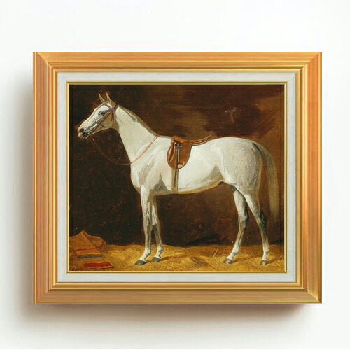 【油絵 直筆仕上げ】エミール・フォルカース 白い馬 F10 【アップグレード額】 絵画 販売 10号 油彩 抽象画 677×603mm 複製画 送料無料 プレゼント ギフト 開店祝い 開業祝い 退職祝い 新築祝い リビング 玄関 モダン アートフレーム 壁掛け
