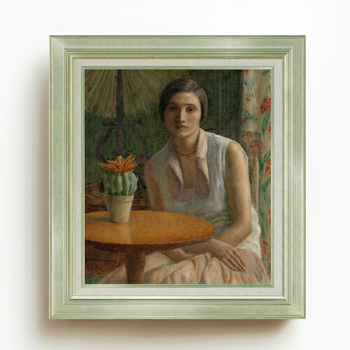 【油絵 直筆仕上げ】フリージキー Portrait of a Woman F10 【アップグレード額】 絵画 販売 10号 油彩 人物画 677&times;603mm 複製画 送料無料 プレゼント ギフト 開店祝い 開業祝い 退職祝い 新築祝い リビング 玄関 モダン アートフレーム 壁掛け｜絵画販売アートレスト