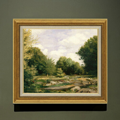 【油絵 直筆仕上げ】ルノワール A Clearing in the Woods F10 【アップグレード額】 絵画 販売 10号 油彩 風景画 681×607mm 複製画 送料無料 プレゼント ギフト 開店祝い 開業祝い 退職祝い 新築祝い リビング 玄関 モダン アートフレーム 壁掛け 33,670円