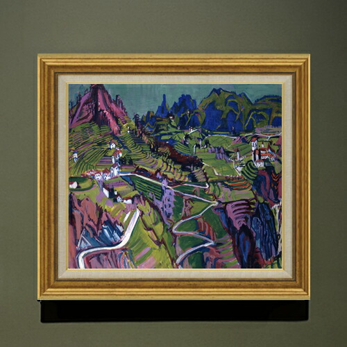 【油絵 直筆仕上げ】アルバート・ミュラー ティチーノの風景画 F10 【アップグレード額】 絵画 販売 10号 油彩 風景画 681×607mm 複製画 送料無料 プレゼント ギフト 開店祝い 開業祝い 退職祝い 新築祝い リビング 玄関 モダン アートフレーム 壁掛け
