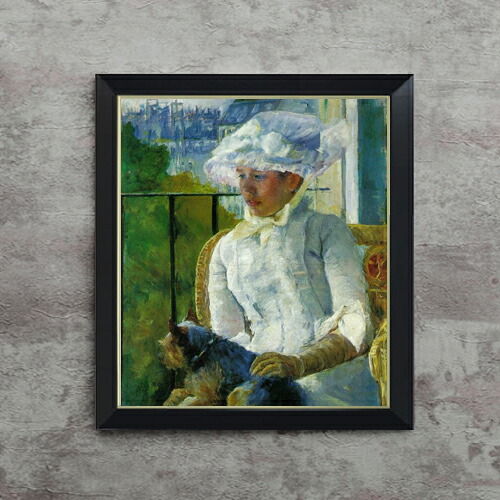 【油絵 直筆仕上げ】メアリー・カサット young girl at a window F10 【シンプルフレーム】 絵画 販売 10号 油彩 人物画 560×485mm 複製画 送料無料 プレゼント ギフト 開店祝い 開業祝い 退職祝い 新築祝い リビング 玄関 モダン アートフレーム 壁掛け|絵画販売アートレスト