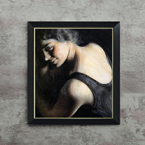 【油絵 直筆仕上げ】ジャコモ・バッラ The doubt F10 【シンプルフレーム】 絵画 販売 10号 油彩 人物画 560×485mm 複製画 送料無料 プレゼント ギフト 開店祝い 開業祝い 退職祝い 新築祝い リビング 玄関 モダン アートフレーム 壁掛け|絵画販売アートレスト