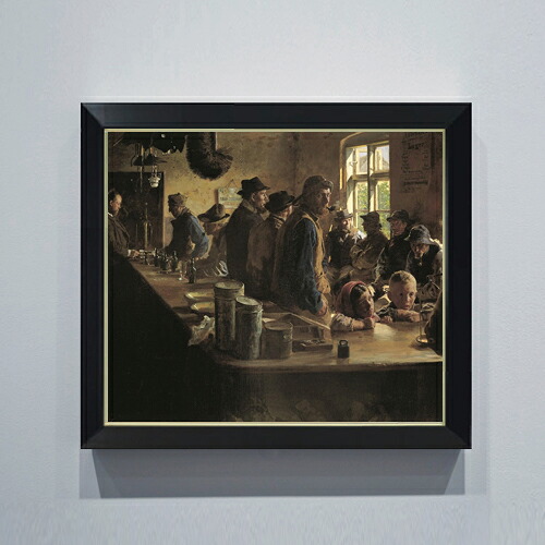 【油絵 直筆仕上げ】クロイヤー A the victualler's when there is no fishing F10 【シンプルフレーム】 絵画 販売 10号 油彩 風景画 560×485mm 複製画 送料無料 プレゼント ギフト 開店祝い 開業祝い 退職祝い 新築祝い リビング 玄関 モダン アートフレーム 壁掛け