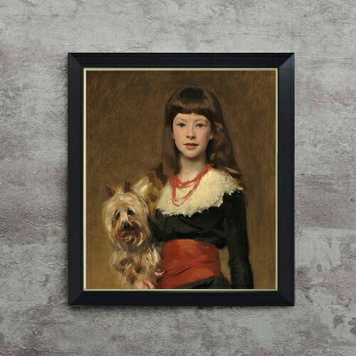 【油絵 直筆仕上げ】サージェント Miss Beatrice Townsend F10 【シンプルフレーム】 絵画 販売 10号 油彩 人物画 560×485mm 複製画 送料無料 プレゼント ギフト 開店祝い 開業祝い 退職祝い 新築祝い リビング 玄関 モダン アートフレーム 壁掛け