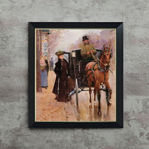 【油絵 直筆仕上げ】ジャン・ベロー Photogravure aquarellee F10 【シンプルフレーム】 絵画 販売 10号 油彩 風景画 560×485mm 複製画 送料無料 プレゼント ギフト 開店祝い 開業祝い 退職祝い 新築祝い リビング 玄関 モダン アートフレーム 壁掛け|絵画販売アートレスト