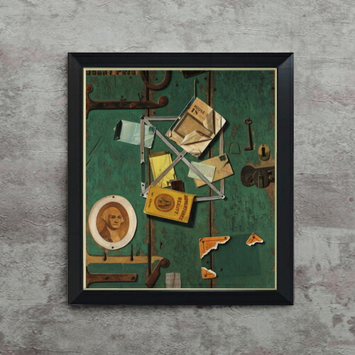 【油絵 直筆仕上げ】ジョン・F・ペト A Closet Door F10 【シンプルフレーム】 絵画 販売 10号 油彩 抽象画 560&times;485mm 複製画 送料無料 プレゼント ギフト 開店祝い 開業祝い 退職祝い 新築祝い リビング 玄関 モダン アートフレーム 壁掛け｜絵画販売アートレスト