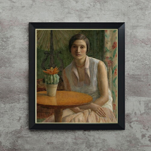 【油絵 直筆仕上げ】フリージキー Portrait of a Woman F10 【シンプルフレーム】 絵画 販売 10号 油彩 人物画 560×485mm 複製画 送料無料 プレゼント ギフト 開店祝い 開業祝い 退職祝い 新築祝い リビング 玄関 モダン アートフレーム 壁掛け|絵画販売アートレスト