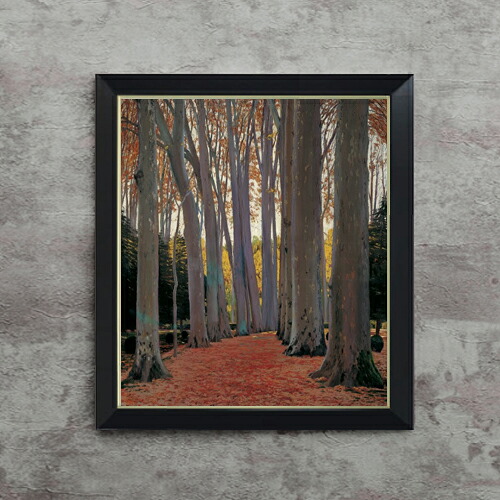 【油絵 直筆仕上げ】ルシニョール Avenue of Plane Trees F10 【シンプルフレーム】 絵画 販売 10号 油彩 風景画 560×485mm 複製画 送料無料 プレゼント ギフト 開店祝い 開業祝い 退職祝い 新築祝い リビング 玄関 モダン アートフレーム 壁掛け|絵画販売アートレスト