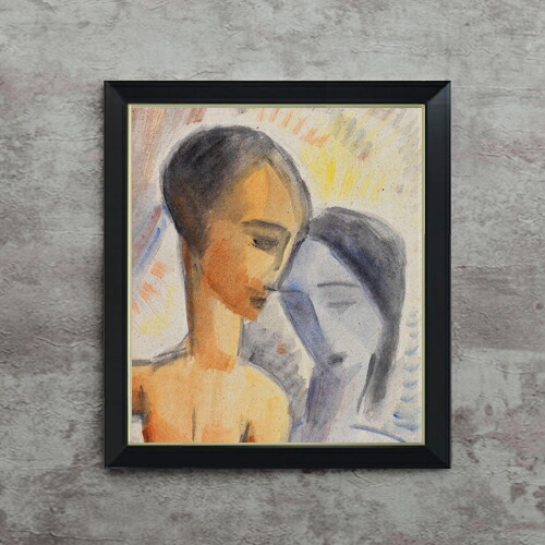 【油絵 直筆仕上げ】ヨハンセン パール（1921） F10 【シンプルフレーム】 絵画 販売 10号 油彩 抽象画 560×485mm 複製画 送料無料 プレゼント ギフト 開店祝い 開業祝い 退職祝い 新築祝い リビング 玄関 モダン アートフレーム 壁掛け