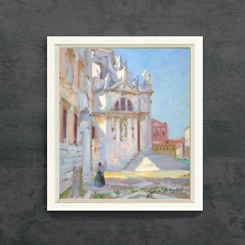 【油絵 直筆仕上げ】フランシス・カデル Santa Maria della Salute, Venice F10 【シンプルフレーム】 絵画 販売 10号 油彩 抽象画 560×485mm 複製画 送料無料 プレゼント ギフト 開店祝い 開業祝い 退職祝い 新築祝い リビング 玄関 モダン アートフレーム 壁掛け 30,875円