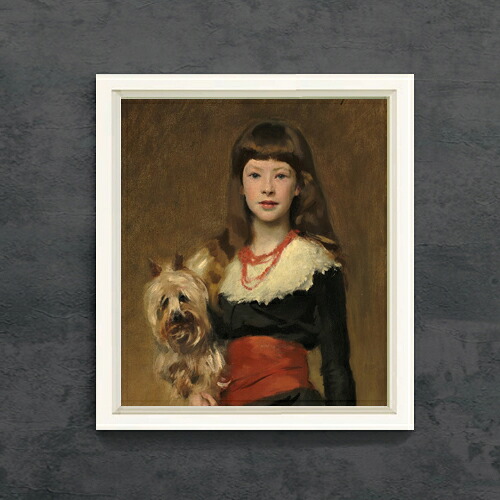 【油絵 直筆仕上げ】サージェント Miss Beatrice Townsend F10 【シンプルフレーム】 絵画 販売 10号 油彩 人物画 560×485mm 複製画 送料無料 プレゼント ギフト 開店祝い 開業祝い 退職祝い 新築祝い リビング 玄関 モダン アートフレーム 壁掛け