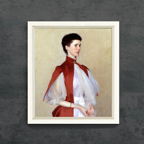 【油絵 直筆仕上げ】サージェント Portrait of Mrs Robert Harrison F10 【シンプルフレーム】 絵画 販売 10号 油彩 人物画 560×485mm 複製画 送料無料 プレゼント ギフト 開店祝い 開業祝い 退職祝い 新築祝い リビング 玄関 モダン アートフレーム 壁掛け