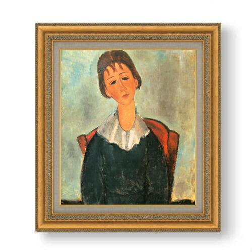 【油絵 直筆仕上げ】モディリアーニ 少女の肖像 F10 【額入り】 絵画 販売 10号 油彩 人物画 677×603mm 複製画 送料無料 プレゼント ギフト 開店祝い 開業祝い 退職祝い 新築祝い リビング 玄関 モダン アートフレーム 壁掛け|絵画販売アートレスト