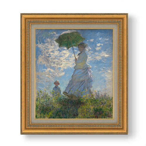 楽天市場】【油絵 直筆仕上げ】クロード・モネ 日傘を差す女 （左向き