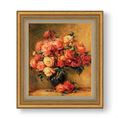 絵画 油絵 作者不詳 肉筆油絵 静物画 薔薇の花と花瓶 F10 楽天市場】【油絵 直筆仕上げ】ルノワール バラの花瓶(2) F10