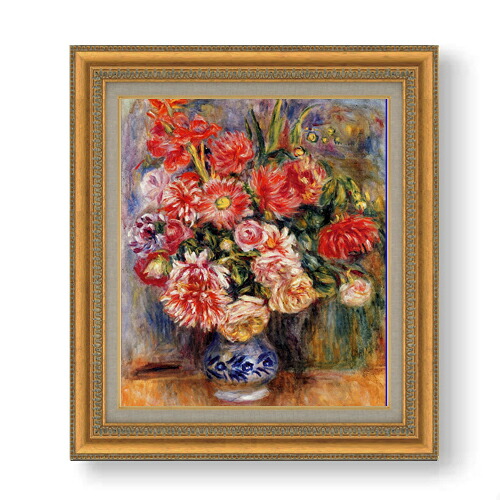 【油絵 直筆仕上げ】ルノワール ブーケ F10 【額入り】 絵画 販売 10号 油彩 静物画 677×603mm 複製画 送料無料 プレゼント ギフト 開店祝い 開業祝い 退職祝い 新築祝い リビング 玄関 モダン アートフレーム 壁掛け|絵画販売アートレスト