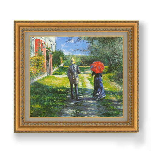 【油絵 直筆仕上げ】カイユボット ライジングロード F10 【額入り】 絵画 販売 10号 油彩 風景画 677&times;603mm 複製画 送料無料 プレゼント ギフト 開店祝い 開業祝い 退職祝い 新築祝い リビング 玄関 モダン アートフレーム 壁掛け｜絵画販売アートレスト