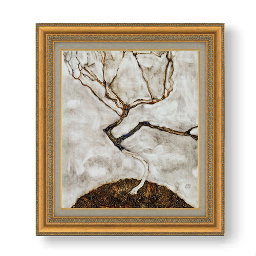 【油絵 直筆仕上げ】エゴン・シーレ Small Tree in Late Autumn F10 【額入り】 絵画 販売 10号 油彩 抽象画 677&times;603mm 複製画 送料無料 プレゼント ギフト 開店祝い 開業祝い 退職祝い 新築祝い リビング 玄関 モダン アートフレーム 壁掛け｜絵画販売アートレスト