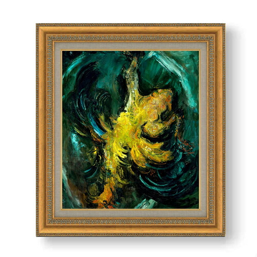 【油絵 直筆仕上げ】シャイム・スーティン The Chicken F10 【額入り】 絵画 販売 10号 油彩 抽象画 677&times;603mm 複製画 送料無料 プレゼント ギフト 開店祝い 開業祝い 退職祝い 新築祝い リビング 玄関 モダン アートフレーム 壁掛け｜絵画販売アートレスト
