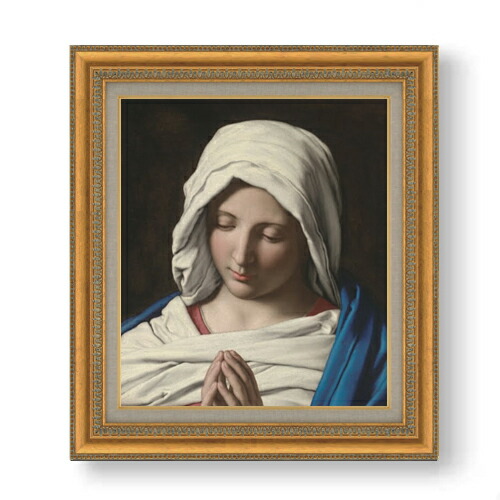 【油絵 直筆仕上げ】サルヴィ Madonna in prayer F10 【額入り】 絵画 販売 10号 油彩 人物画 677×603mm 複製画 送料無料 プレゼント ギフト 開店祝い 開業祝い 退職祝い 新築祝い リビング 玄関 モダン アートフレーム 壁掛け|絵画販売アートレスト