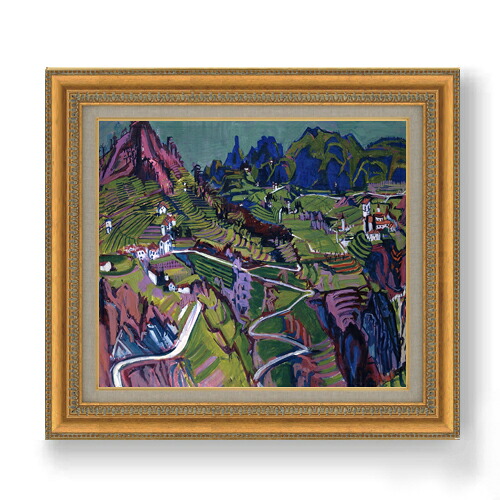 【油絵 直筆仕上げ】アルバート・ミュラー ティチーノの風景画 F10 【額入り】 絵画 販売 10号 油彩 風景画 677×603mm 複製画 送料無料 プレゼント ギフト 開店祝い 開業祝い 退職祝い 新築祝い リビング 玄関 モダン アートフレーム 壁掛け|絵画販売アートレスト