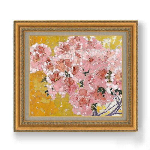 【油絵 直筆仕上げ】ジャコメッティ 咲き誇るツツジ F10 【額入り】 絵画 販売 10号 油彩 抽象画 677×603mm 複製画 送料無料 プレゼント ギフト 開店祝い 開業祝い 退職祝い 新築祝い リビング 玄関 モダン アートフレーム 壁掛け