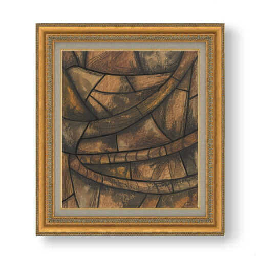 【油絵 直筆仕上げ】ホルスト Ontwerp voor raam in het Noordertransept F10 【額入り】 絵画 販売 10号 油彩 抽象画 677×603mm 複製画 送料無料 プレゼント ギフト 開店祝い 開業祝い 退職祝い 新築祝い リビング 玄関 モダン アートフレーム 壁掛け