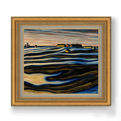 【油絵 直筆仕上げ】ランピ ノクターン F10 【額入り】 絵画 販売 10号 油彩 抽象画 677×603mm 複製画 送料無料 プレゼント ギフト 開店祝い 開業祝い 退職祝い 新築祝い リビング 玄関 モダン アートフレーム 壁掛け|絵画販売アートレスト