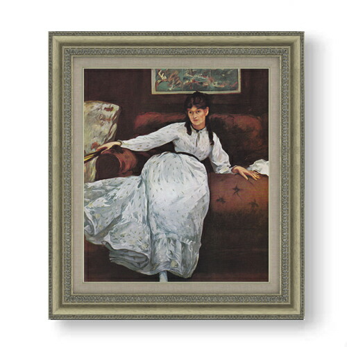 楽天市場】【油絵 直筆仕上げ】マネ 休息 F10 【額入り】 絵画 販売 10