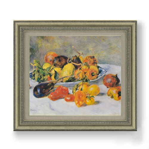 【油絵 直筆仕上げ】ルノワール 南仏の果物 F10 【額入り】 絵画 販売 10号 油彩 静物画 677×603mm 複製画 送料無料 プレゼント ギフト 開店祝い 開業祝い 退職祝い 新築祝い リビング 玄関 モダン アートフレーム 壁掛け 30,875円