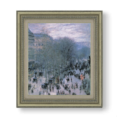 【油絵 直筆仕上げ】クロード・モネ カピュシーヌ大通り２ F10 【額入り】 絵画 販売 10号 油彩 風景画 677&times;603mm 複製画 送料無料 プレゼント ギフト 開店祝い 開業祝い 退職祝い 新築祝い リビング 玄関 モダン アートフレーム 壁掛け｜絵画販売アートレスト 30,875円