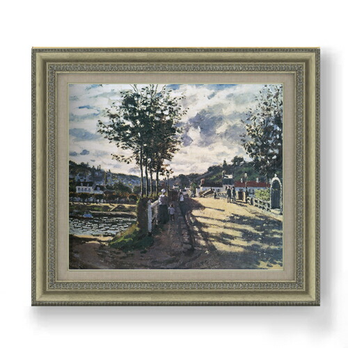 【油絵 直筆仕上げ】クロード・モネ ブジーヴァルの橋 F10 【額入り】 絵画 販売 10号 油彩 風景画 677×603mm 複製画 送料無料 プレゼント ギフト 開店祝い 開業祝い 退職祝い 新築祝い リビング 玄関 モダン アートフレーム 壁掛け