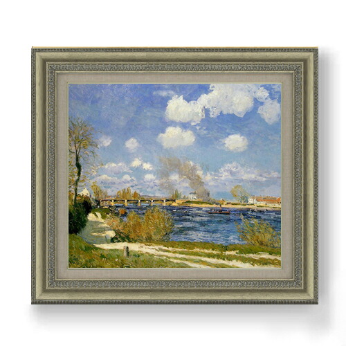【油絵 直筆仕上げ】シスレー ブージヴァル F10 【額入り】 絵画 販売 10号 油彩 風景画 677×603mm 複製画 送料無料 プレゼント ギフト 開店祝い 開業祝い 退職祝い 新築祝い リビング 玄関 モダン アートフレーム 壁掛け