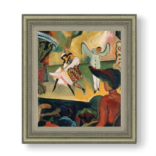 【油絵 直筆仕上げ】アウグスト・マッケ Three girls in yellow straw hats I F10 【額入り】 絵画 販売 10号 油彩 抽象画 677&times;603mm 複製画 送料無料 プレゼント ギフト 開店祝い 開業祝い 退職祝い 新築祝い リビング 玄関 モダン アートフレーム 壁掛け｜絵画販売アートレスト 30,875円
