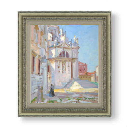 【油絵 直筆仕上げ】フランシス・カデル Santa Maria della Salute, Venice F10 【額入り】 絵画 販売 10号 油彩 抽象画 677×603mm 複製画 送料無料 プレゼント ギフト 開店祝い 開業祝い 退職祝い 新築祝い リビング 玄関 モダン アートフレーム 壁掛け