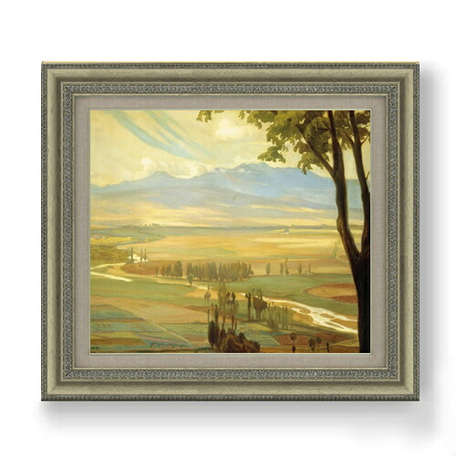【油絵 直筆仕上げ】ディエゴ・リベラ Avila Morning F10 【額入り】 絵画 販売 10号 油彩 風景画 677×603mm 複製画 送料無料 プレゼント ギフト 開店祝い 開業祝い 退職祝い 新築祝い リビング 玄関 モダン アートフレーム 壁掛け