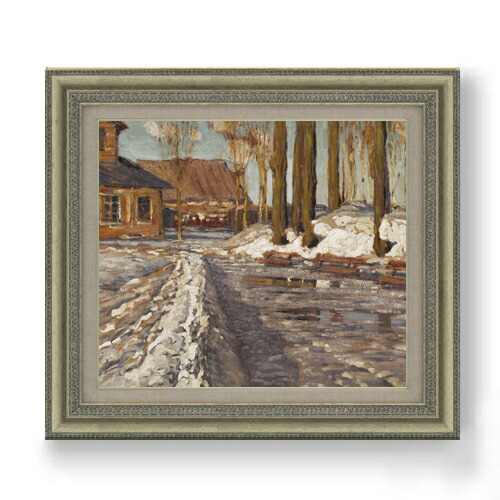 【油絵 直筆仕上げ】プルヴィティス In Viesturdrzs F10 【額入り】 絵画 販売 10号 油彩 風景画 677×603mm 複製画 送料無料 プレゼント ギフト 開店祝い 開業祝い 退職祝い 新築祝い リビング 玄関 モダン アートフレーム 壁掛け|絵画販売アートレスト