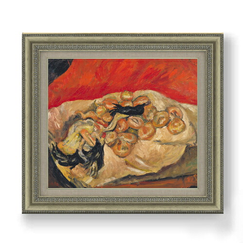 【油絵 直筆仕上げ】ハイム・スーチン 鳥のいる静物 F6 【額入り】 絵画 販売 10号 油彩 風景画 677&times;603mm 複製画 送料無料 プレゼント ギフト 開店祝い 開業祝い 退職祝い 新築祝い リビング 玄関 モダン アートフレーム 壁掛け｜絵画販売アートレスト