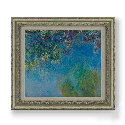 【油絵 直筆仕上げ】モネ 睡蓮 (デン・ハーグ市立美術館所蔵) F10 【額入り】 絵画 販売 10号 油彩 風景画 677×603mm 複製画 送料無料 プレゼント ギフト 開店祝い 開業祝い 退職祝い 新築祝い リビング 玄関 モダン アートフレーム 壁掛け