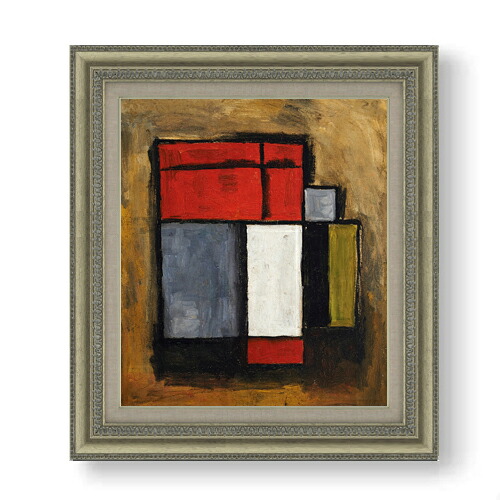 【油絵 直筆仕上げ】ガルシア 抽象形式（1929） F10 【額入り】 絵画 販売 10号 油彩 抽象画 677&times;603mm 複製画 送料無料 プレゼント ギフト 開店祝い 開業祝い 退職祝い 新築祝い リビング 玄関 モダン アートフレーム 壁掛け｜絵画販売アートレスト